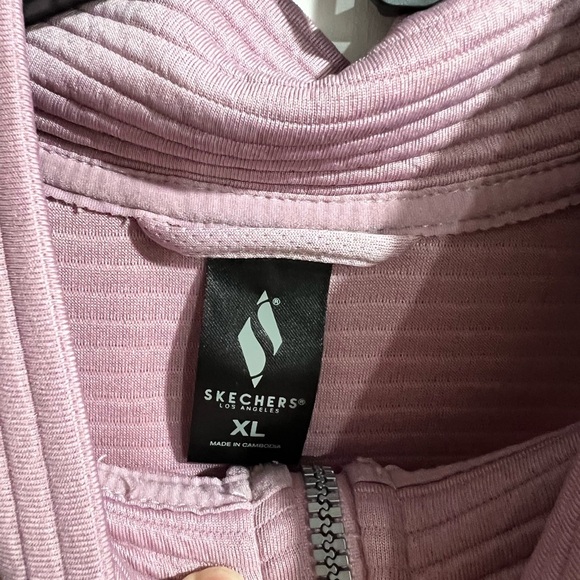 Light mauve pink Skechers zip up top XL women’s - Picture 7 of 9